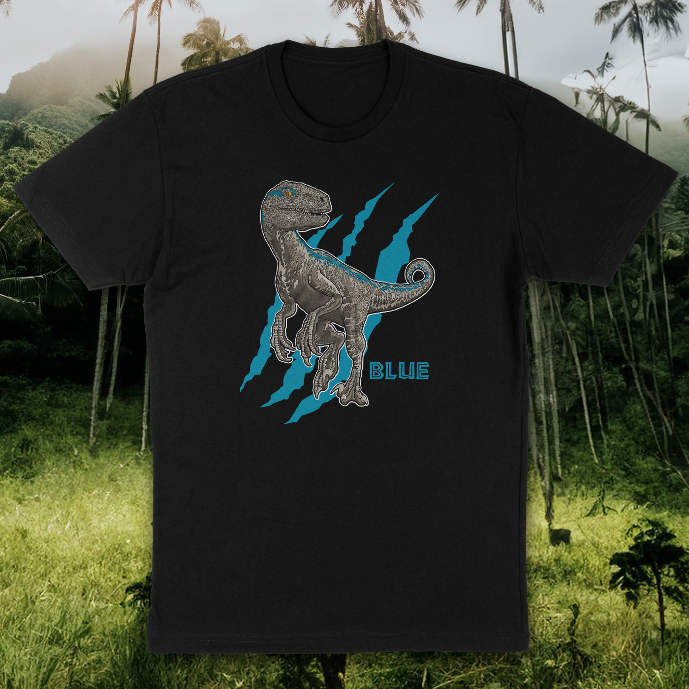 Clever Girl Blue Raptor Dinosaur Shirt