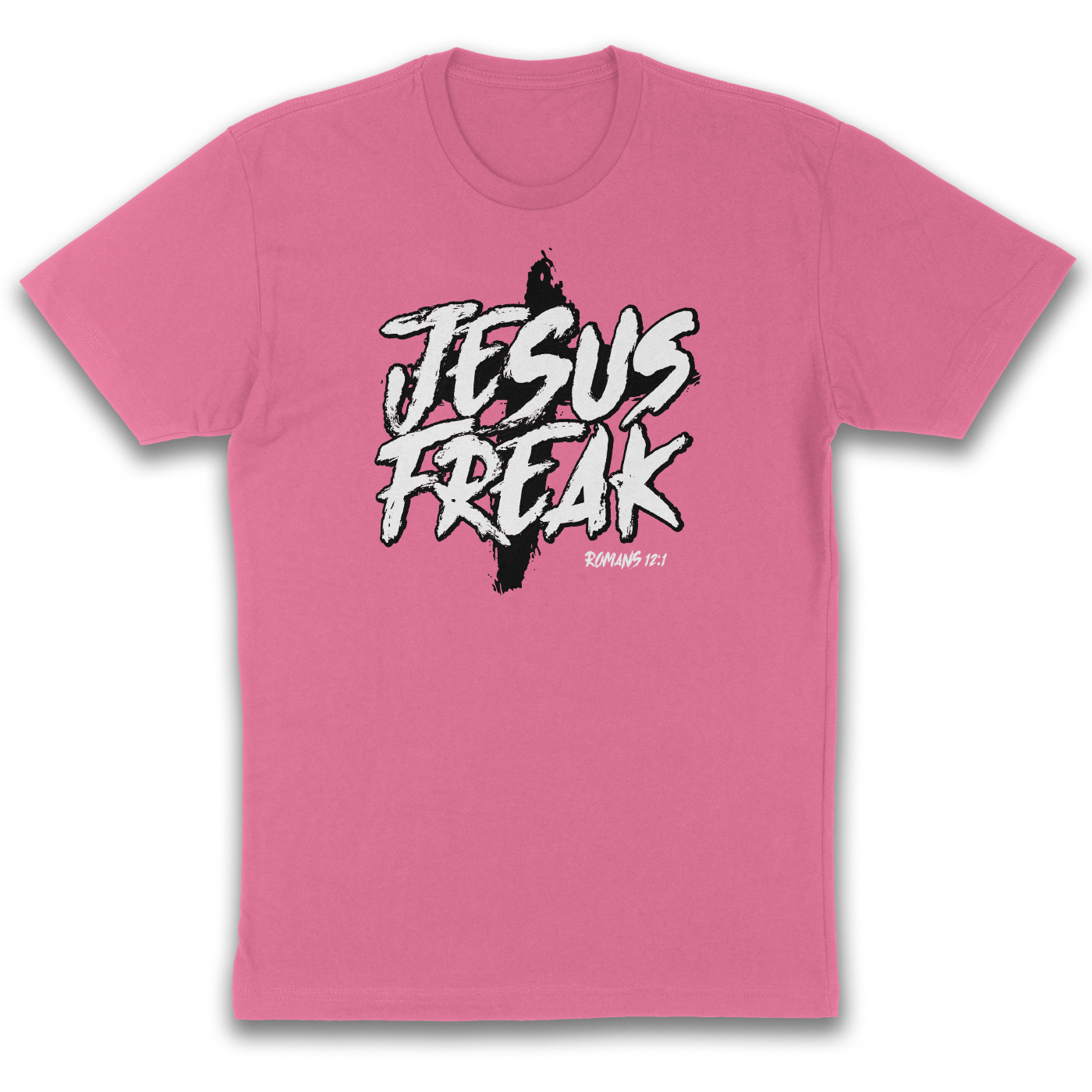 Jesus Freak – Bold Grunge Christian T-Shirt (Romans 12:1)