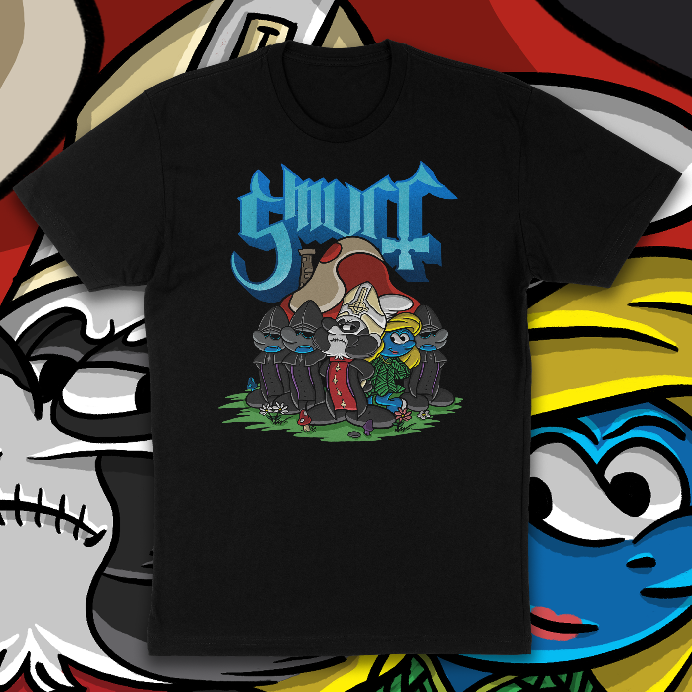 Smurf Ghost Band Parody Shirt