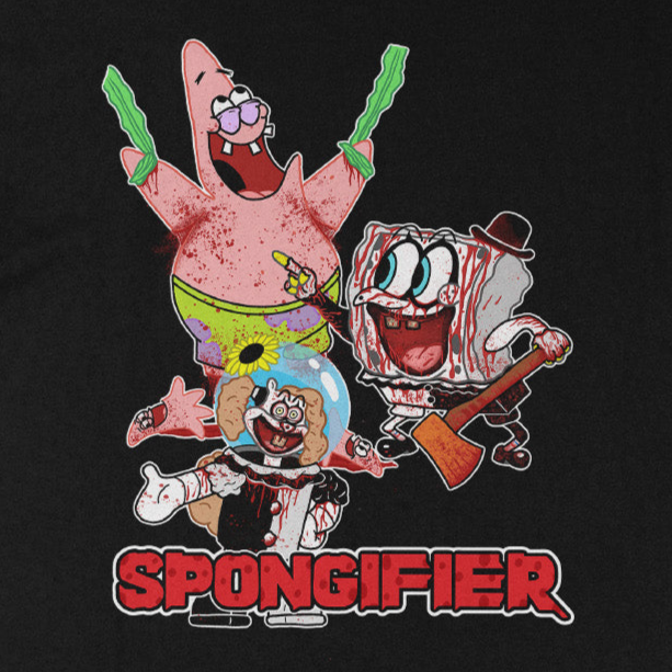 Spongifier Parody Horror Mashup Shirt – Funny Spongebob x Terrifier Tee