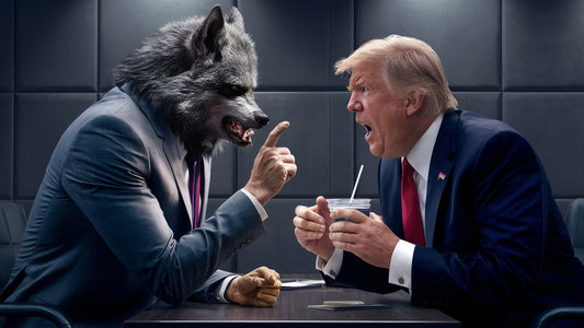 Mr. The Rougarou accuses President Donald Trump of drinking from straws in a heated debate.