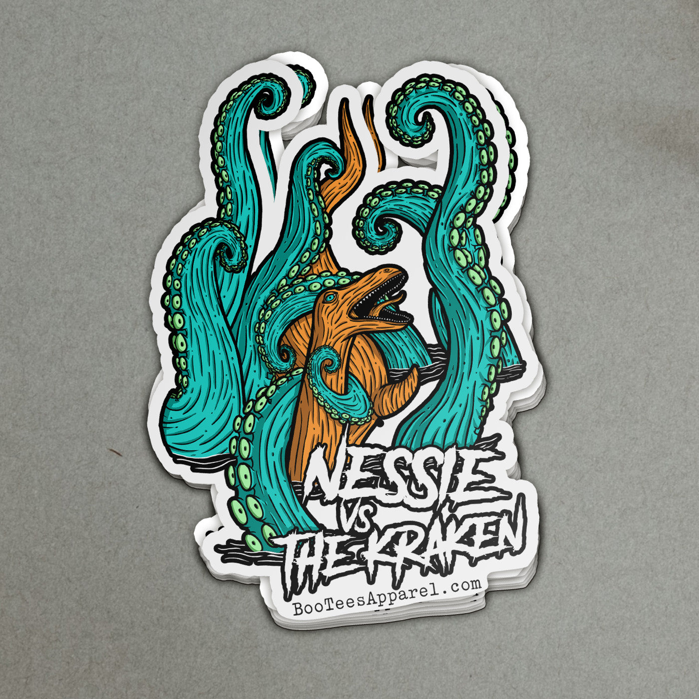 Battle of the Cryptids: Nessie vs The Kraken Sticker