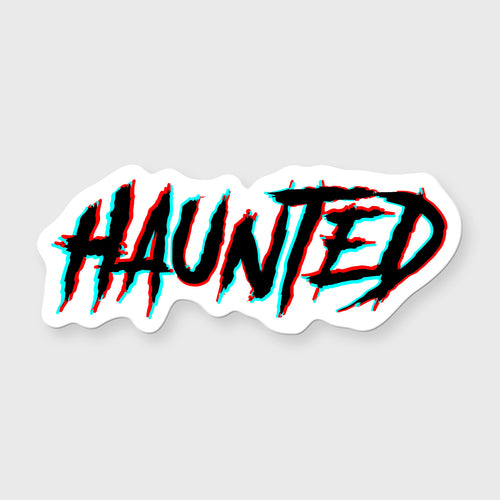 3D Retro Haunted Full Color Sticker