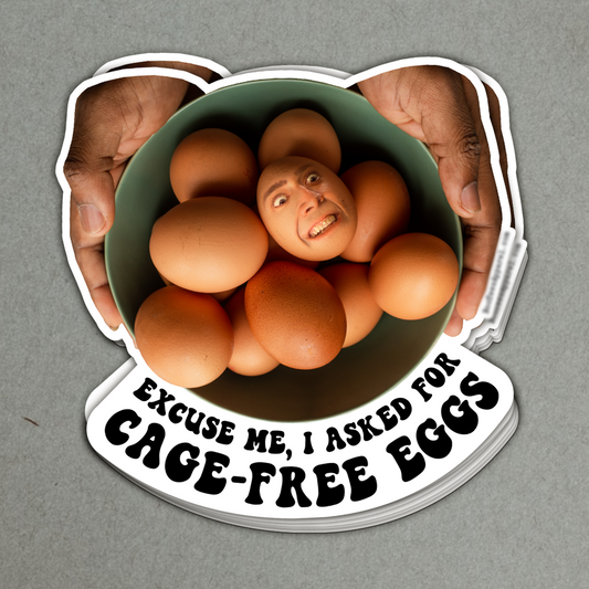 Cage-Free Eggs Sticker