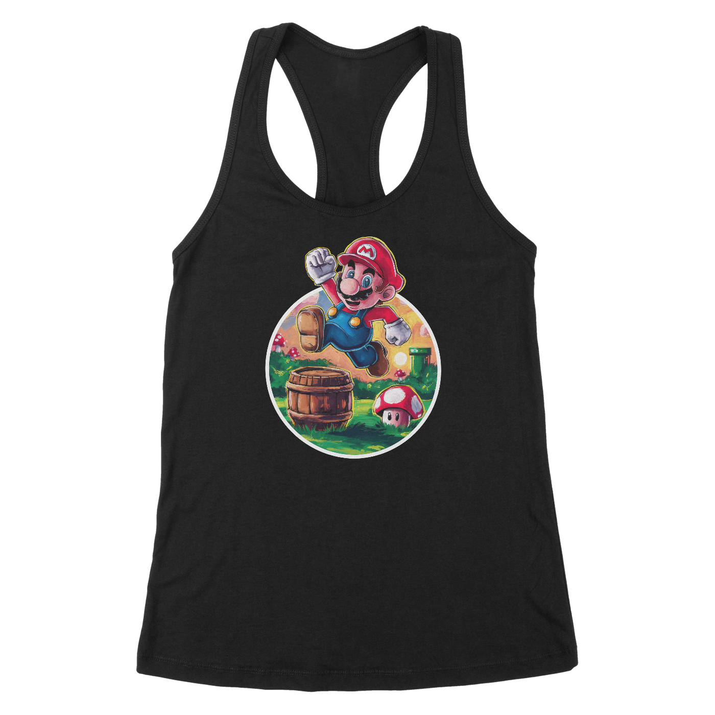 Jumping Super Mario Painting Shirt