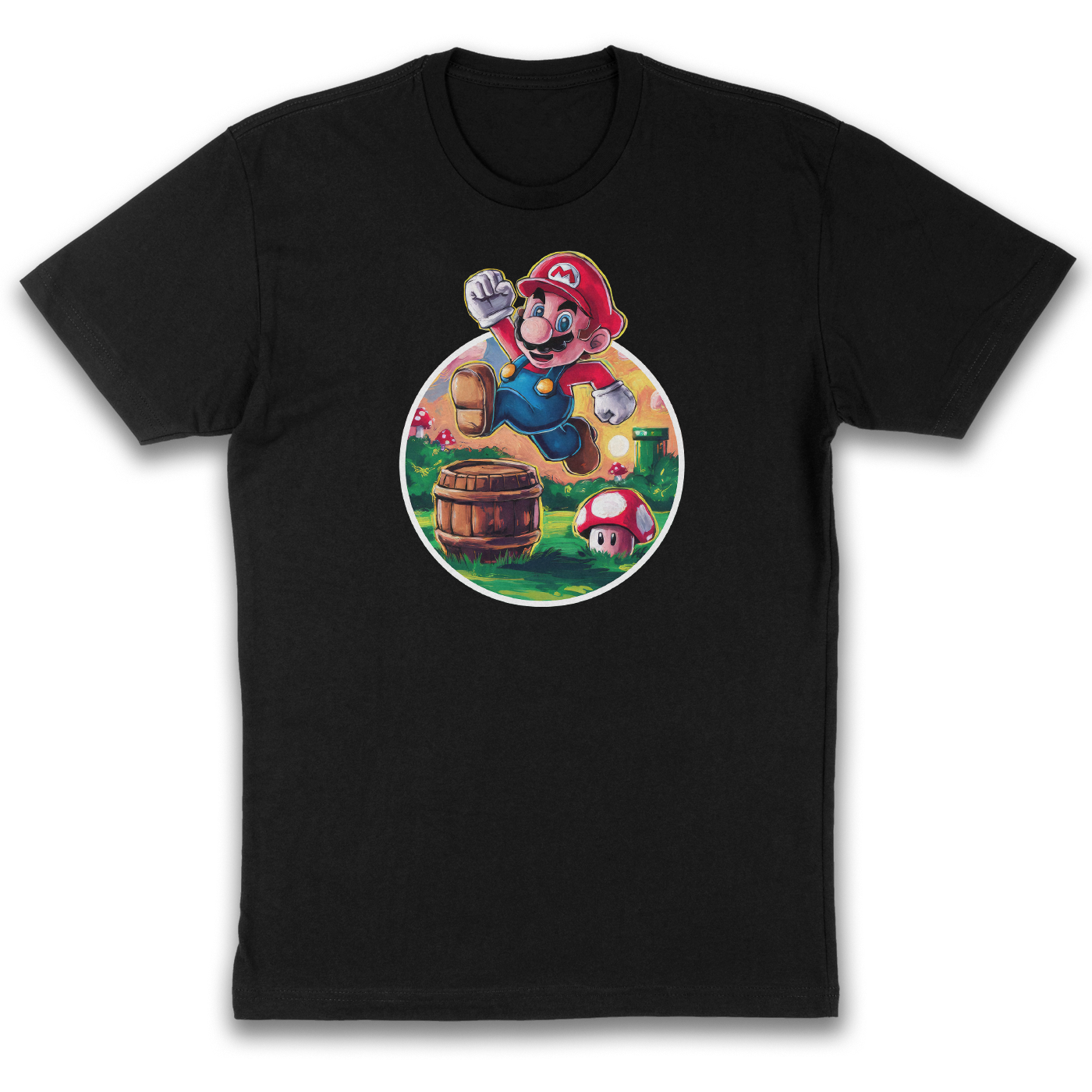 Jumping Super Mario Painting Shirt