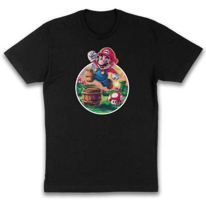 Jumping Super Mario Painting Shirt