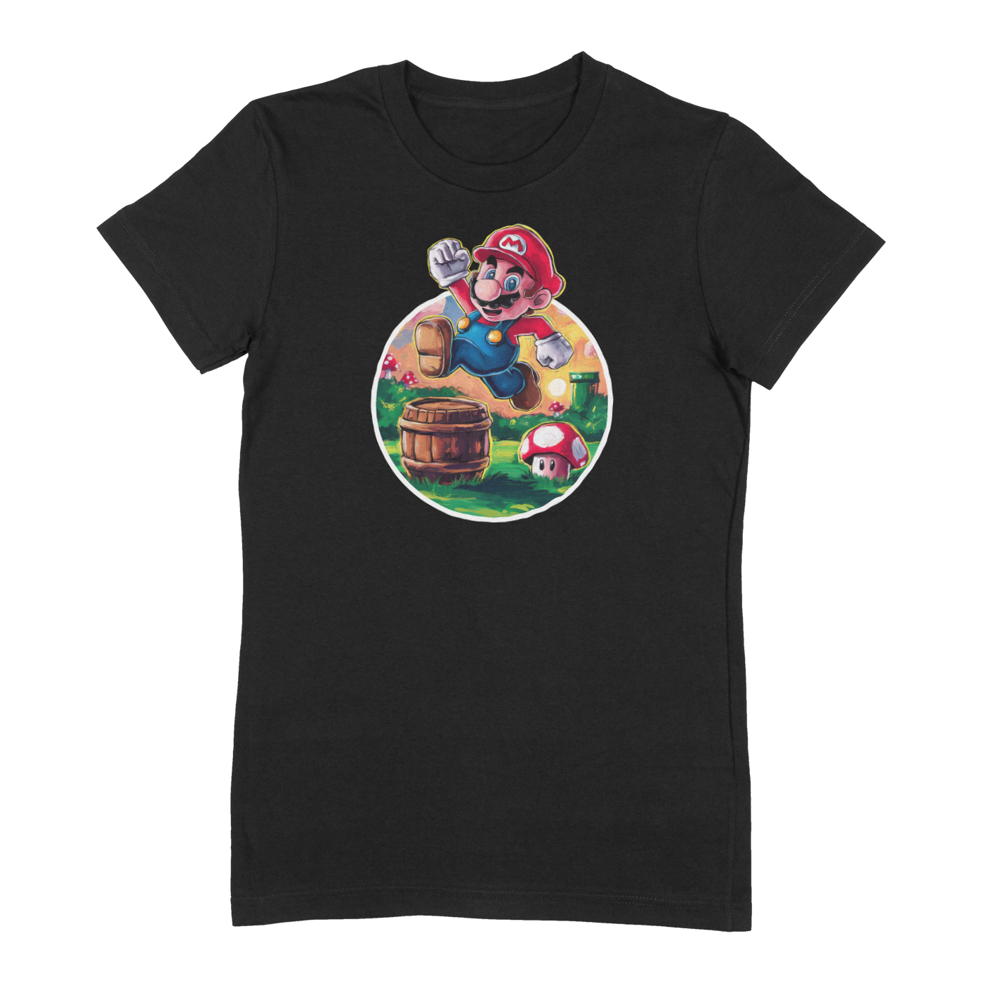 Jumping Super Mario Painting Shirt