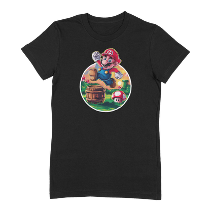 Jumping Super Mario Painting Shirt