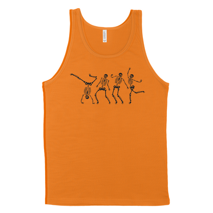 Skeleton Dance of the Dead Halloween Orange Shirt