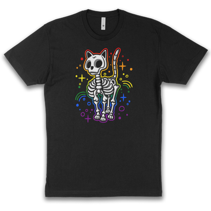 Skeleton Cat Pride Rainbow