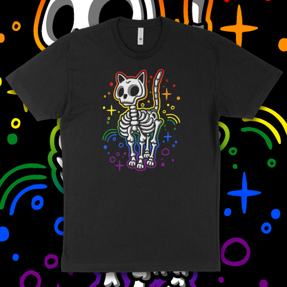 Skeleton Cat Pride Rainbow