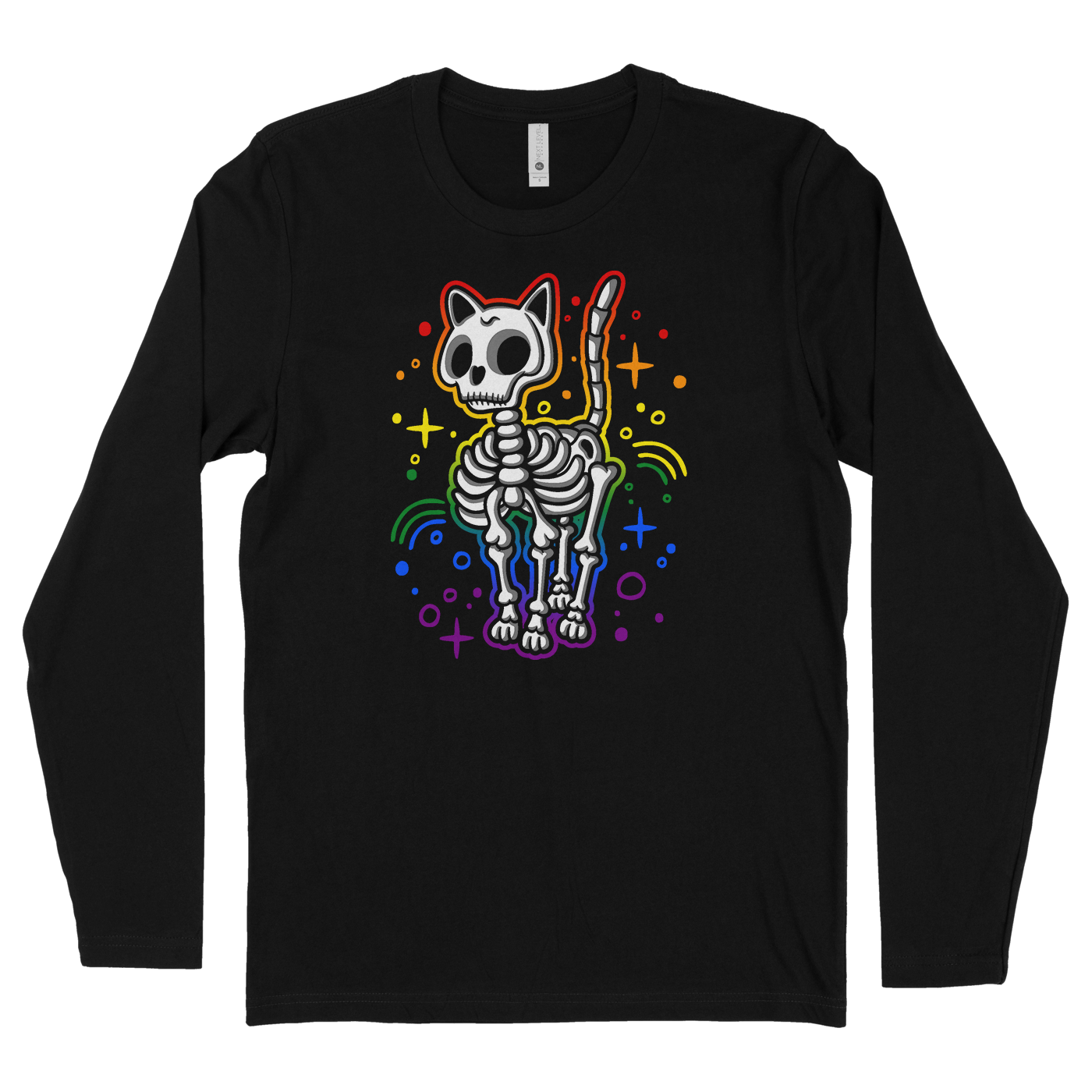 Skeleton Cat Pride Rainbow