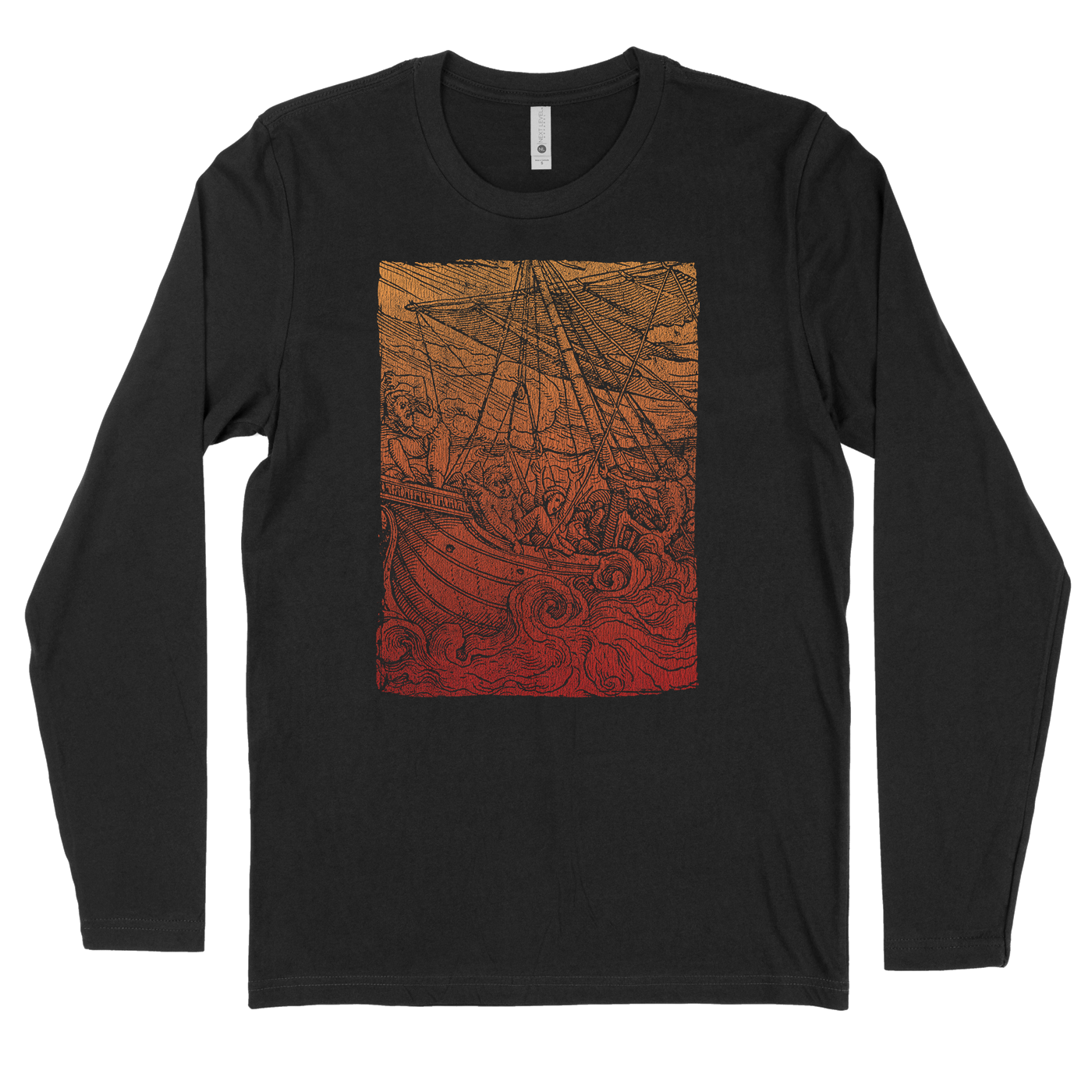 Rough Seas Dance of Death Ship in a Tempest Black Shirt