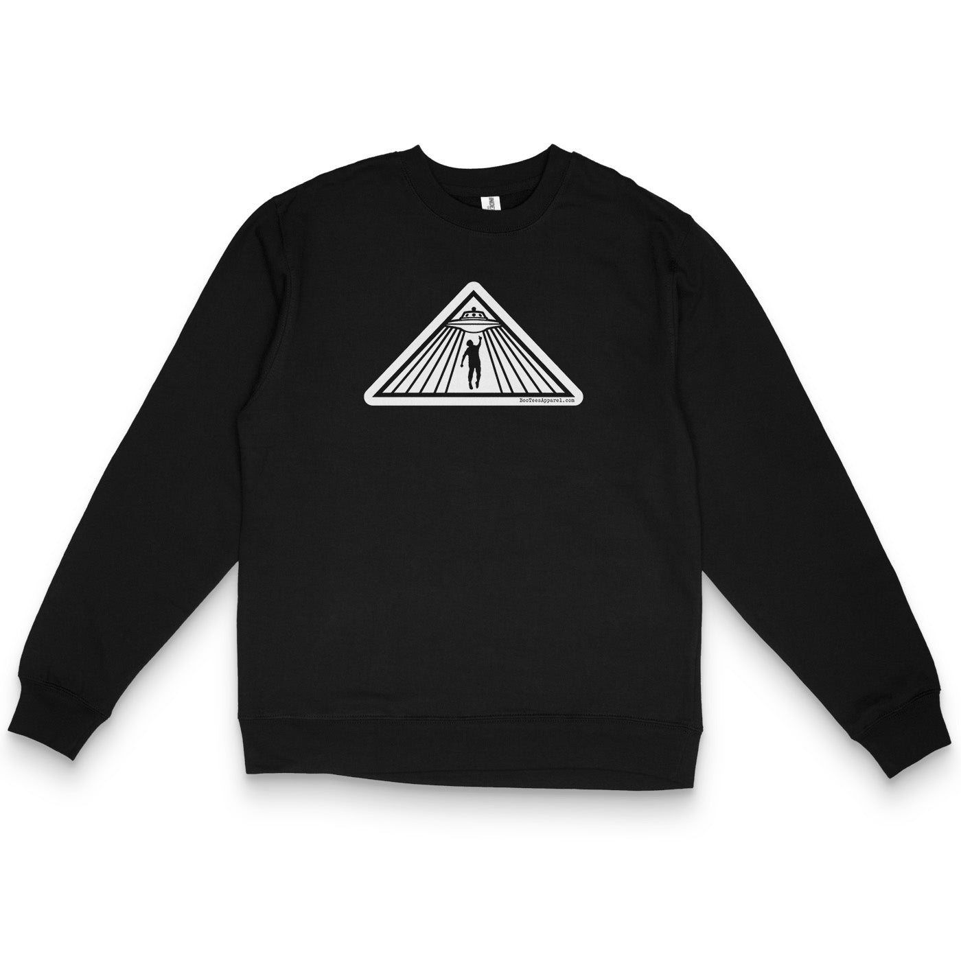 Alien Abduction UFO Triangle Mystery Black Shirt