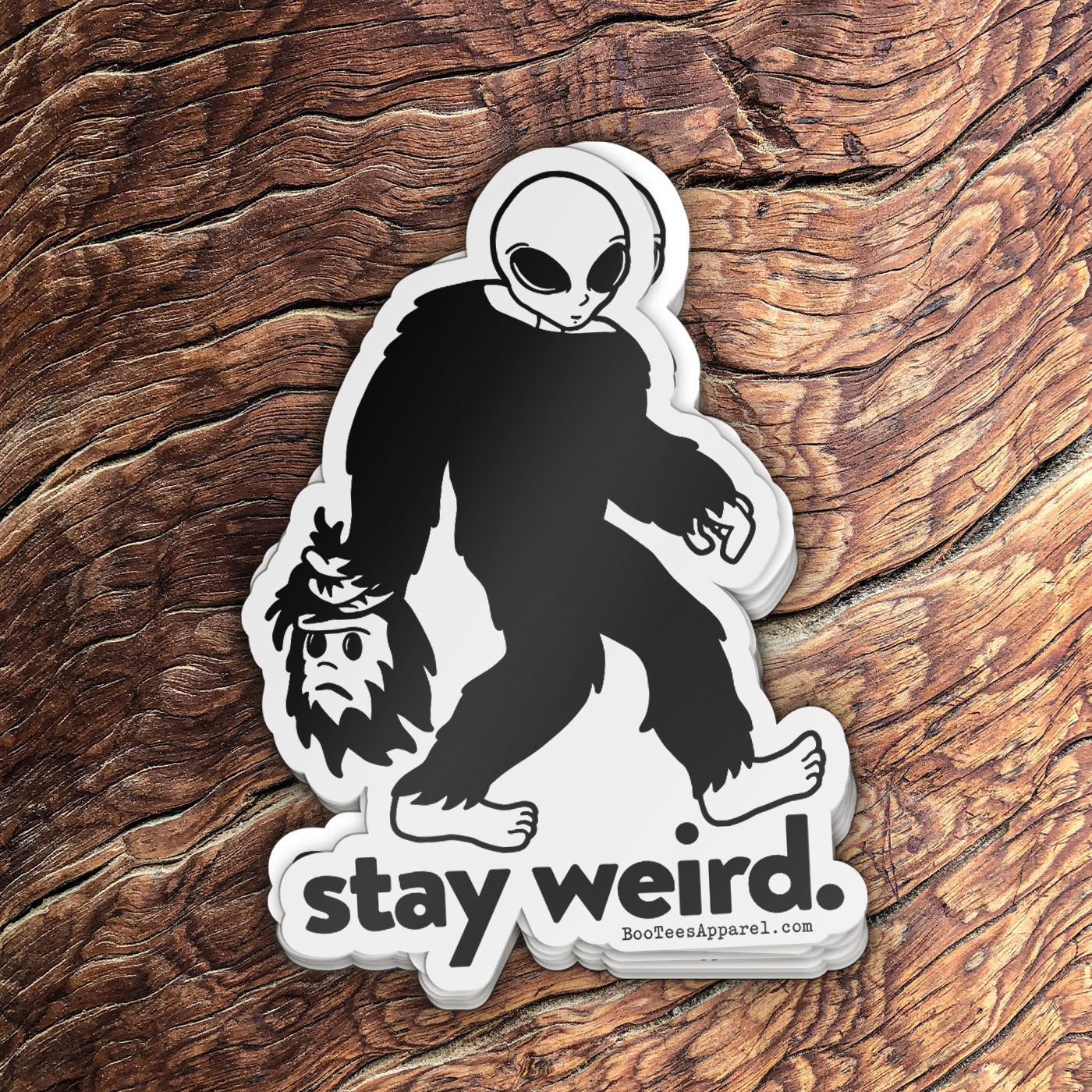 Bigfoot is an Alien Sticker