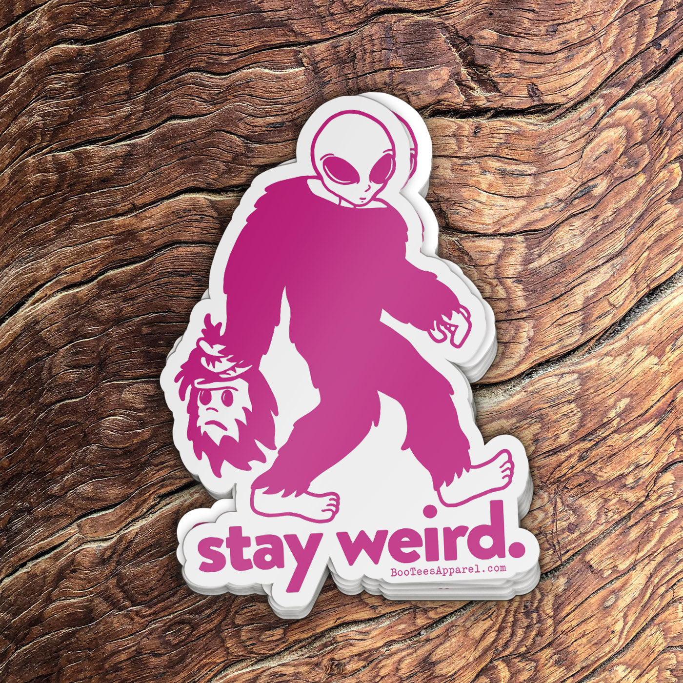 Bigfoot is an Alien Sticker