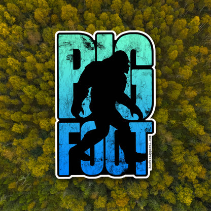 Bigfoot Silhouette Cryptid Full Color Sticker