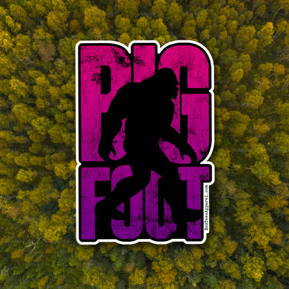 Bigfoot Silhouette Cryptid Full Color Sticker