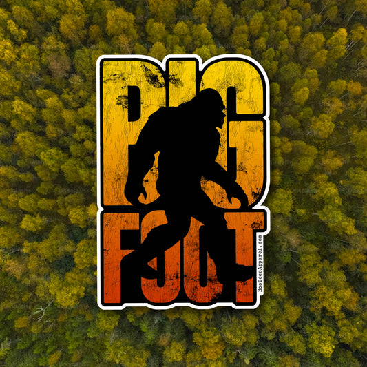 Bigfoot Silhouette Cryptid Full Color Sticker