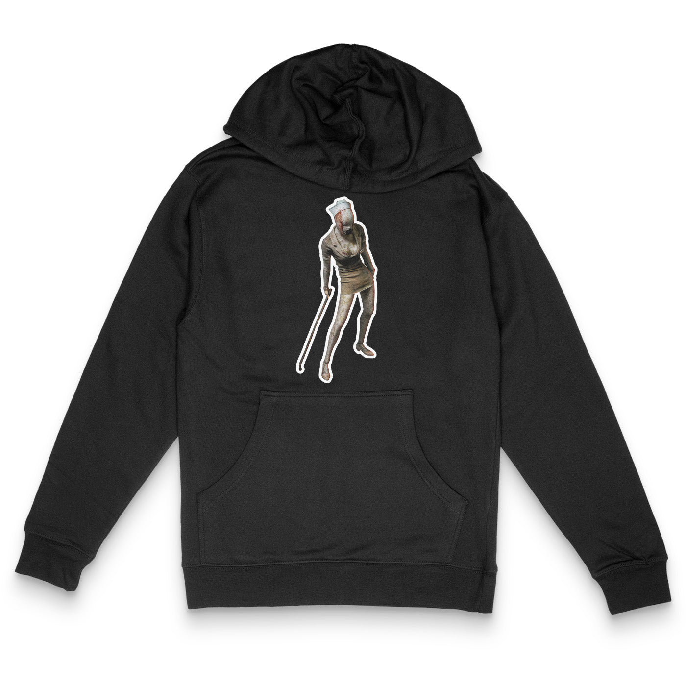 Black Hoodie featuring the Bubble Head Nurse from Silent Hill