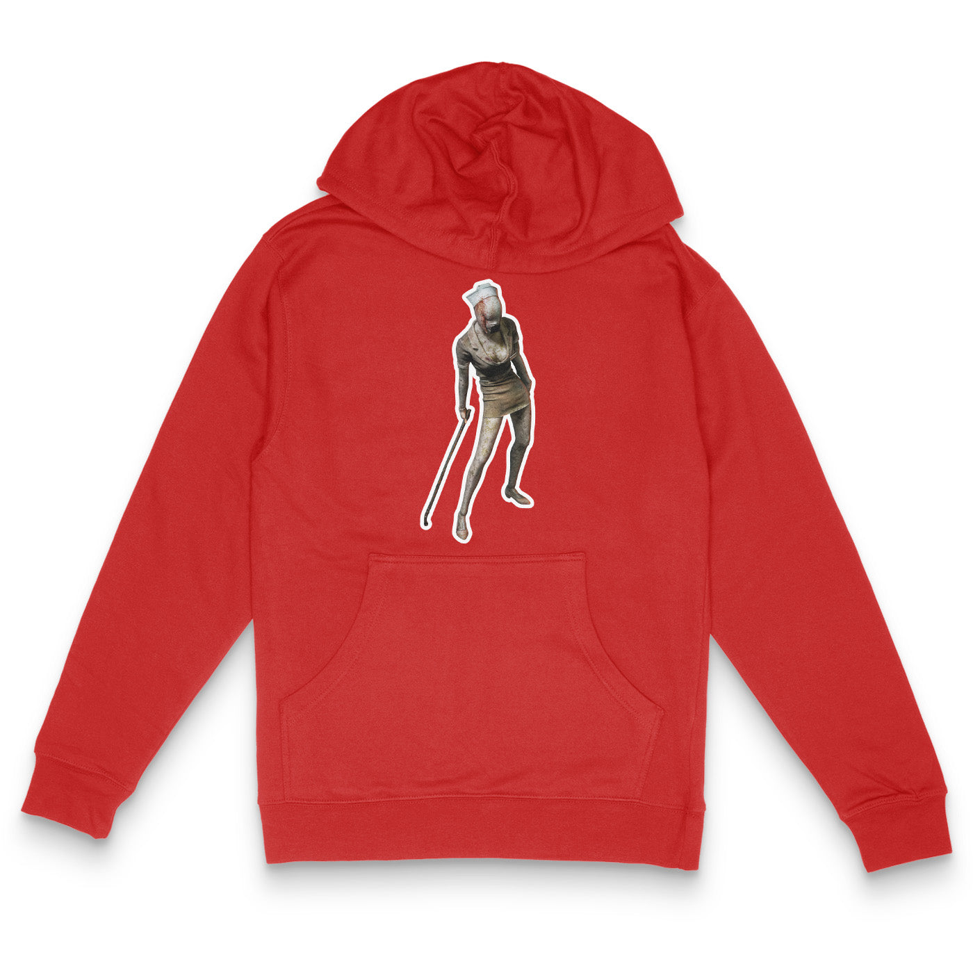 Red Hoodie featuring the Bubble Head Nurse from Silent Hill