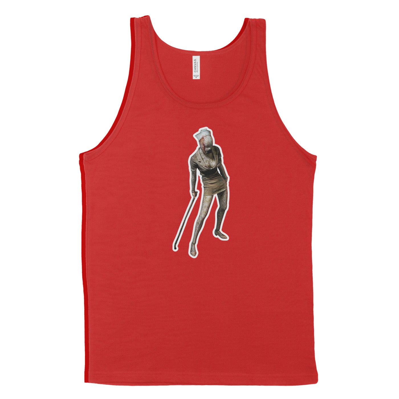 Red Tank Top featuring the Bubble Head Nurse from Silent Hill