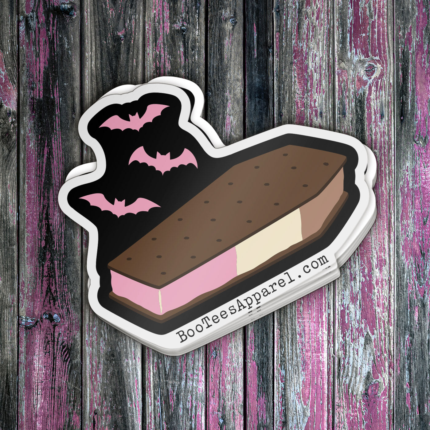 Coffin Ice Cream Sandwich Sticker