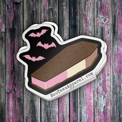 Coffin Ice Cream Sandwich Sticker