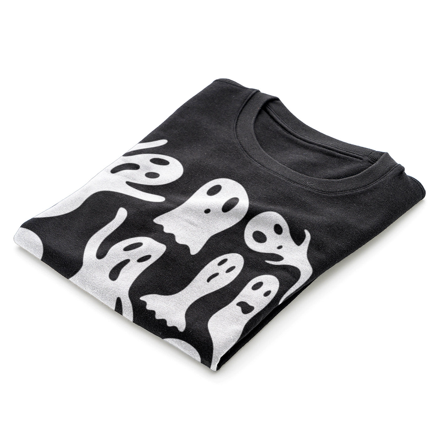 Cute Ghosts All Over Haunted Mansion Black Shirt