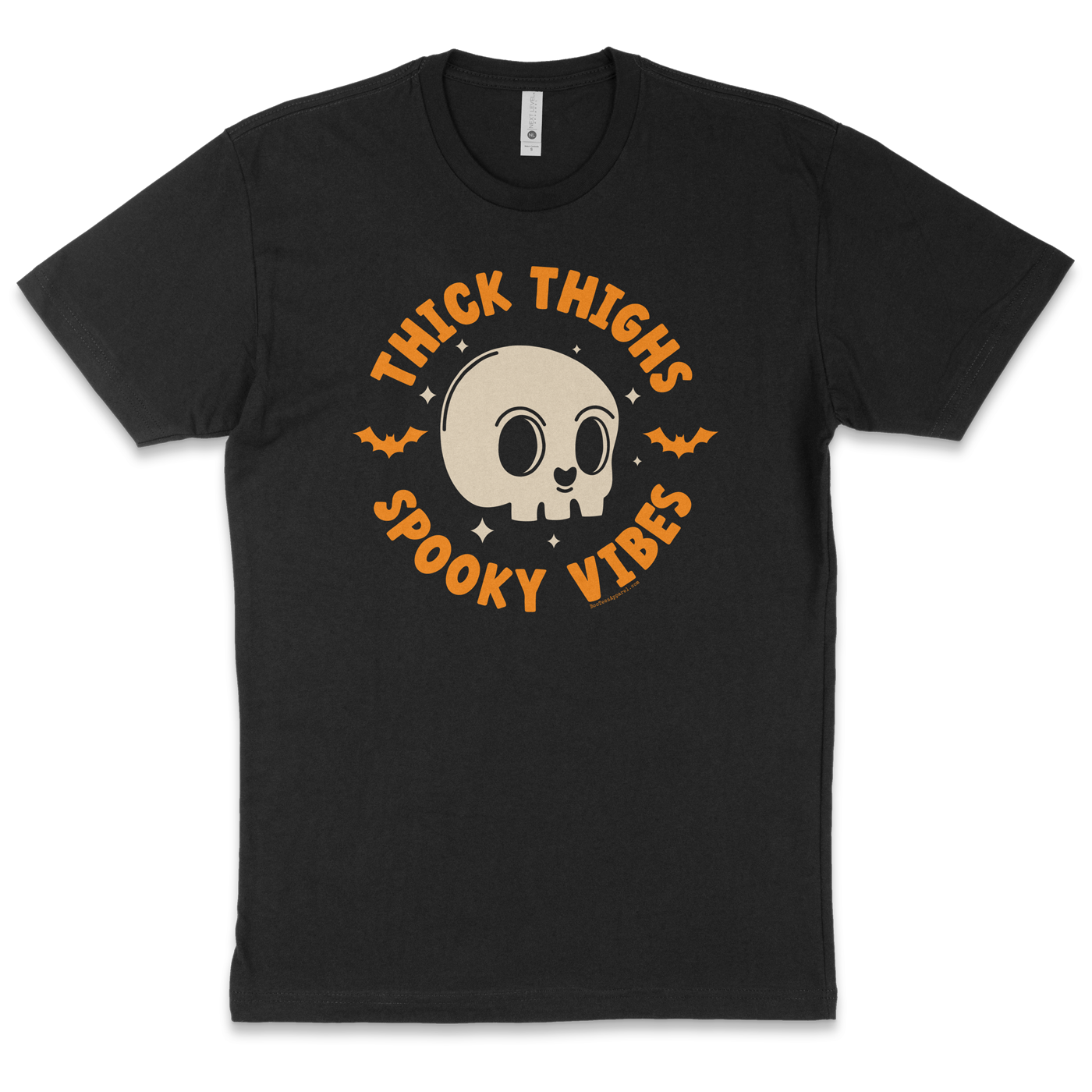 Thick Thighs Spooky Vibes Halloween Skull Shirt