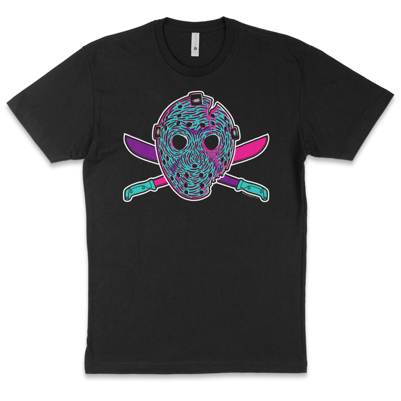 Jason Voorhees Skull & Crossbones Black Shirt