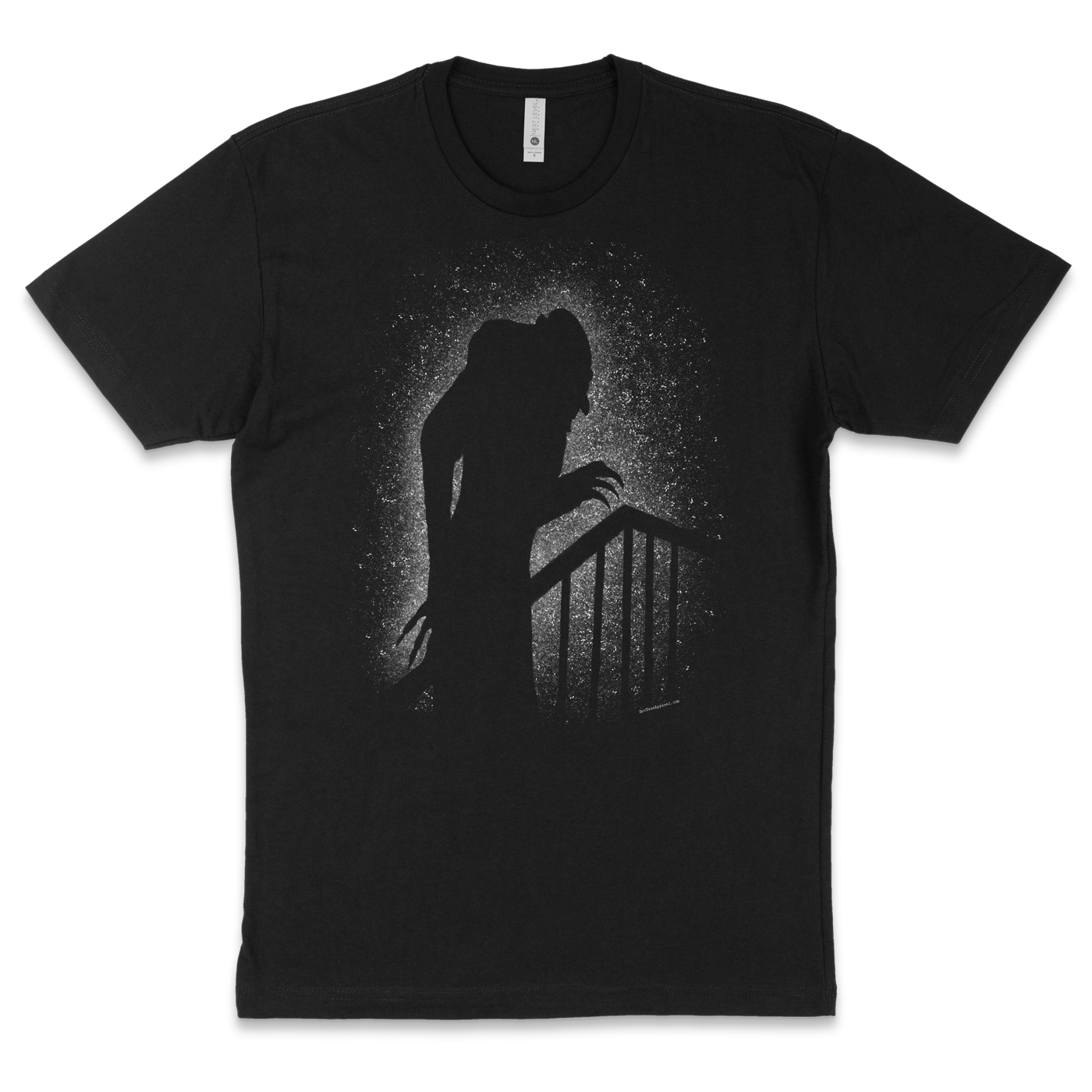 Nosferatu Count Orlok Shadow Stairs Halloween Black Shirt