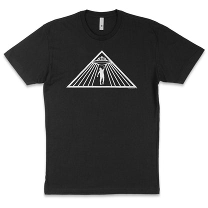 Alien Abduction UFO Triangle Mystery Black Shirt