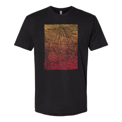 Rough Seas Dance of Death Ship in a Tempest Black Shirt