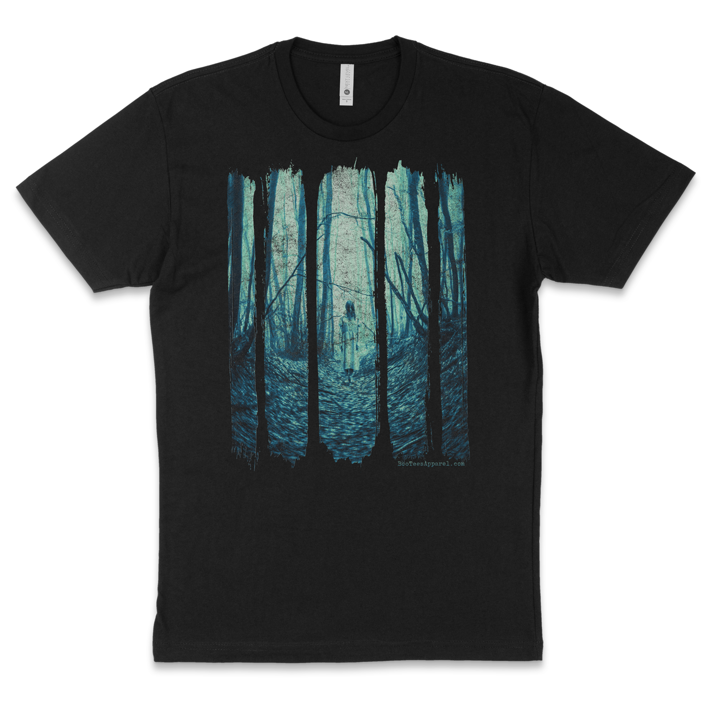 Ghost-Girl-in-the-Haunted-Woods-Black-Shirt