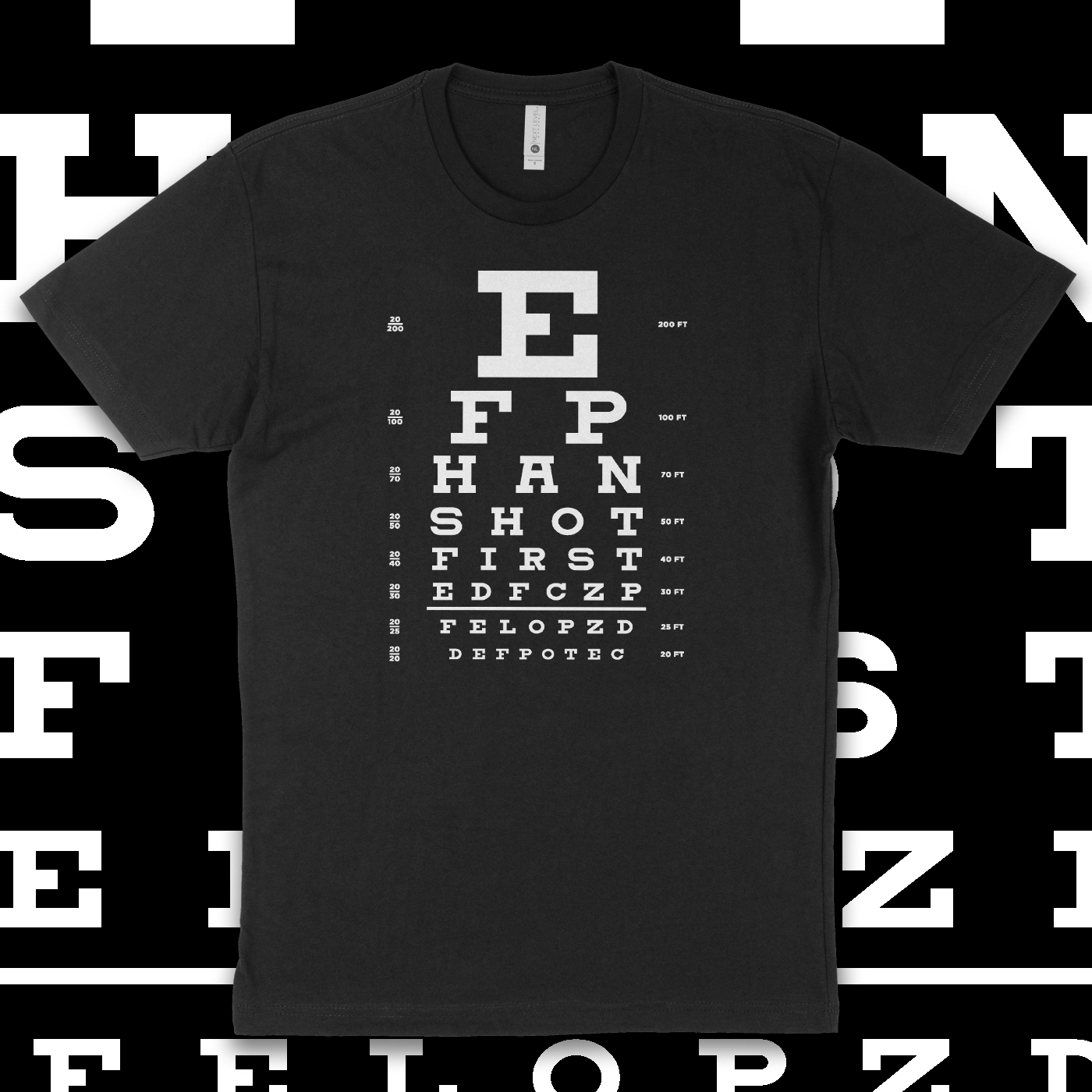 Han Shot First Eye Chart