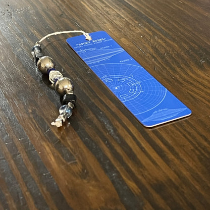 UFO Blueprint Metal Bookmark