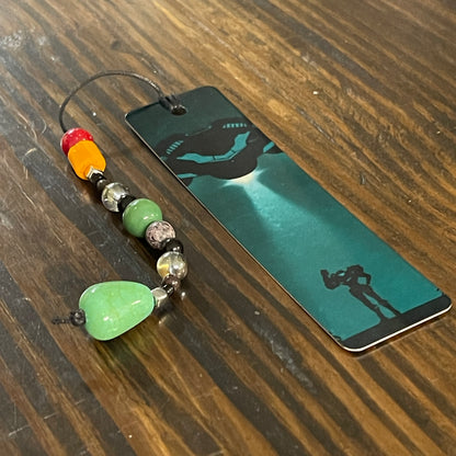 Super Metroid -  Samus Aran and Ship Metal Bookmark