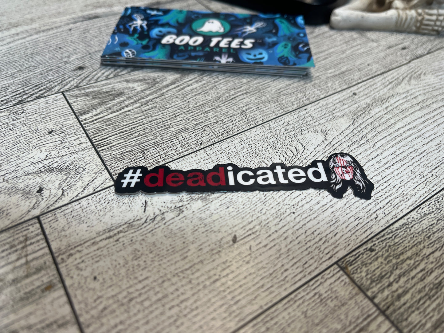 #Deadicated horror movie sticker featuring Carrie in red