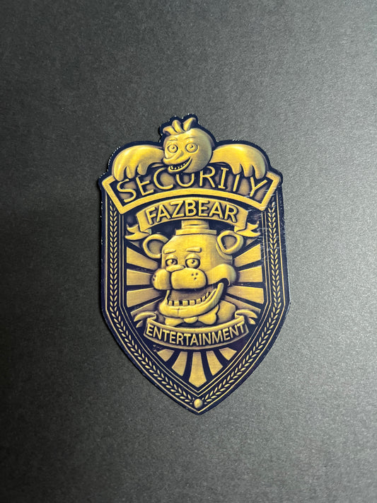 FNAF Security Badge Full Color Sticker