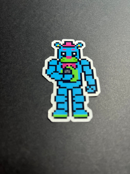 FNAF Neon Freddy Fazbear Full Color Sticker