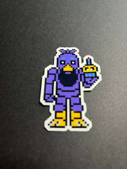 FNAF Neon Chica the Chicken Full Color Sticker