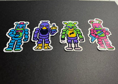 FNAF Neon Freddy Fazbear Full Color Sticker