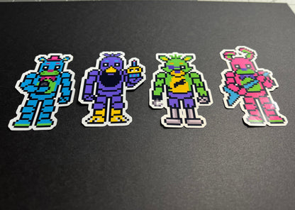 FNAF Neon Chica the Chicken Full Color Sticker