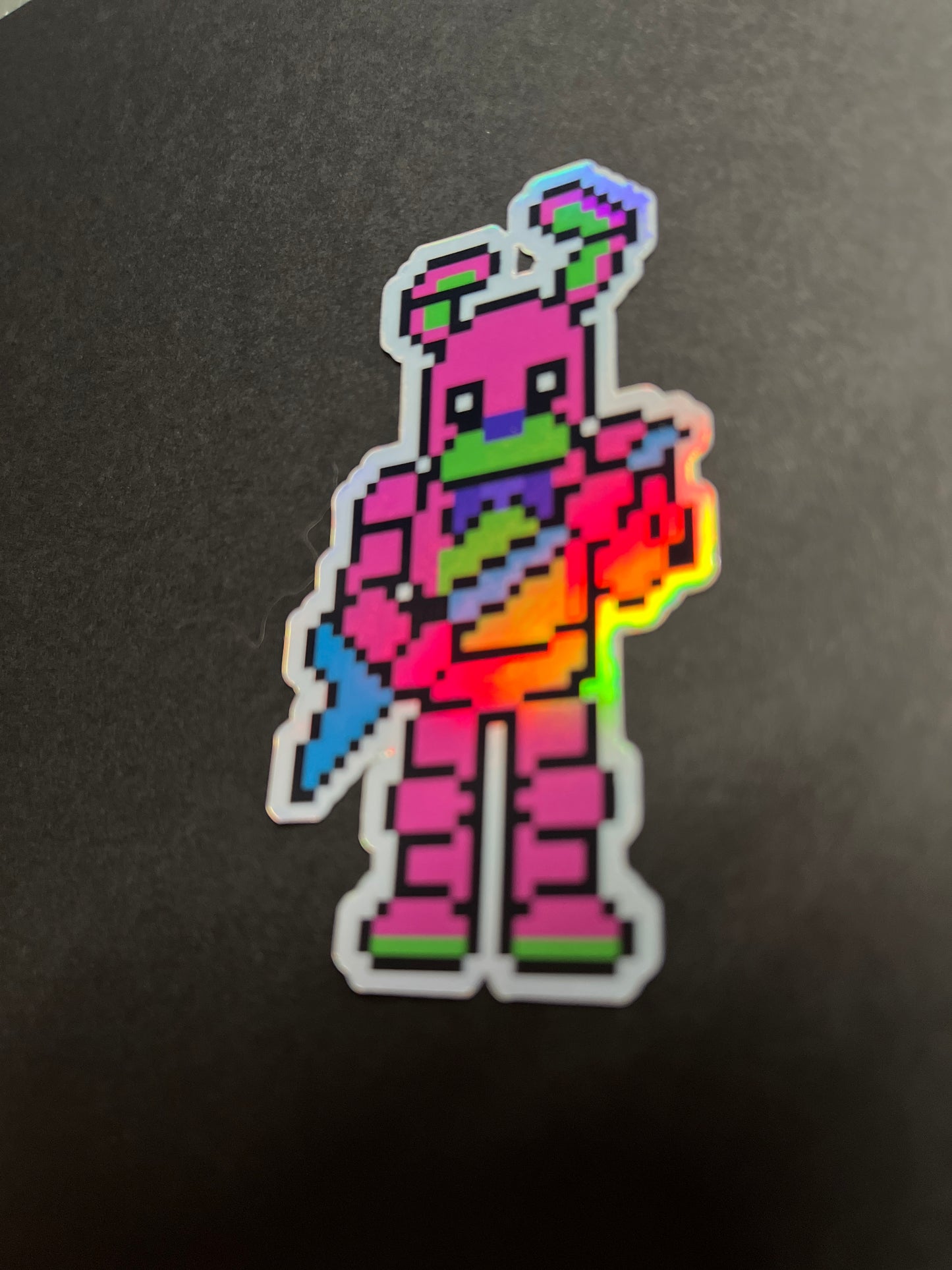 FNAF Neon Bonnie Full Color Sticker