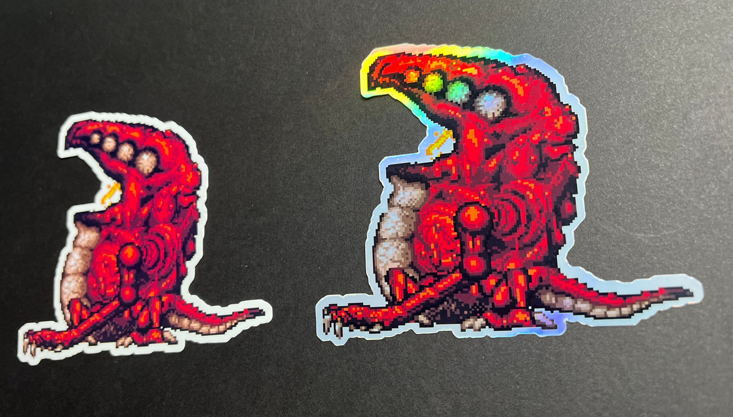 Super Metroid - Crocomire Sticker Full Color