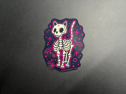 Skeleton Cat Sticker