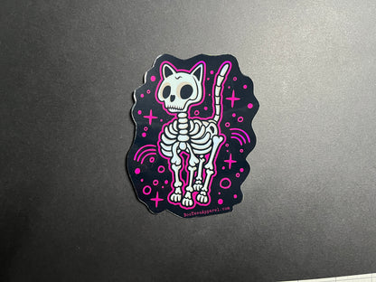 Skeleton Cat Sticker