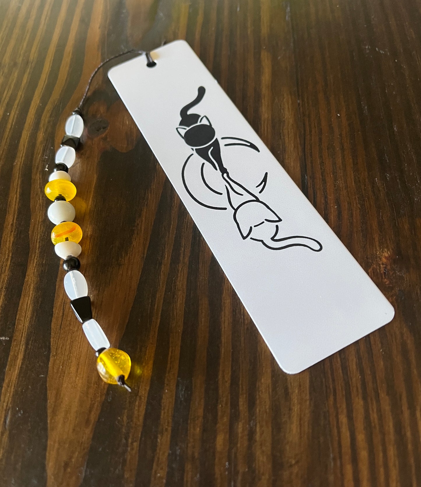 Cat Reflection Metal Bookmark